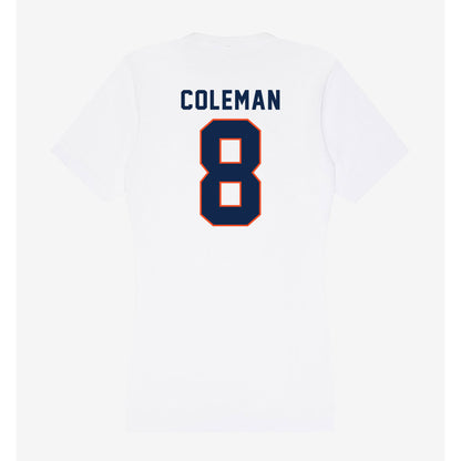 Virginia - NCAA Football : TyLyric Coleman - Women's V-Neck T-Shirt-1