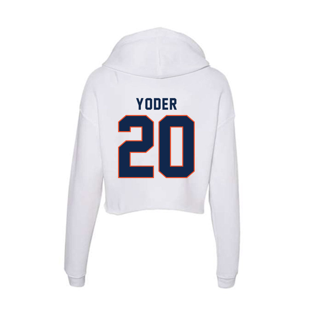 Virginia - NCAA Baseball : Noah Yoder - Women's Crop Fleece Hoodie-1