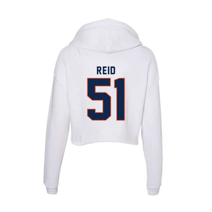 Virginia - NCAA Football : Grayson Reid - Women's Crop Fleece Hoodie-1