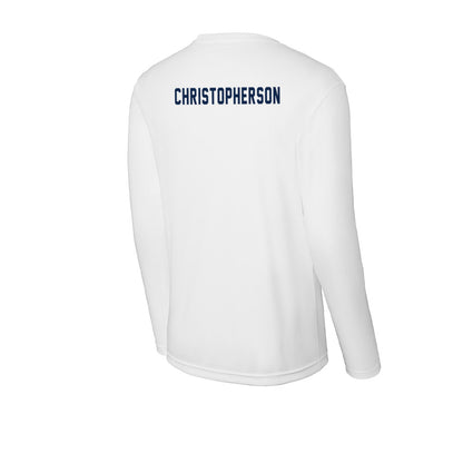 Virginia - NCAA Women's Swimming & Diving : Katie Christopherson - Activewear Long Sleeve T-Shirt-1