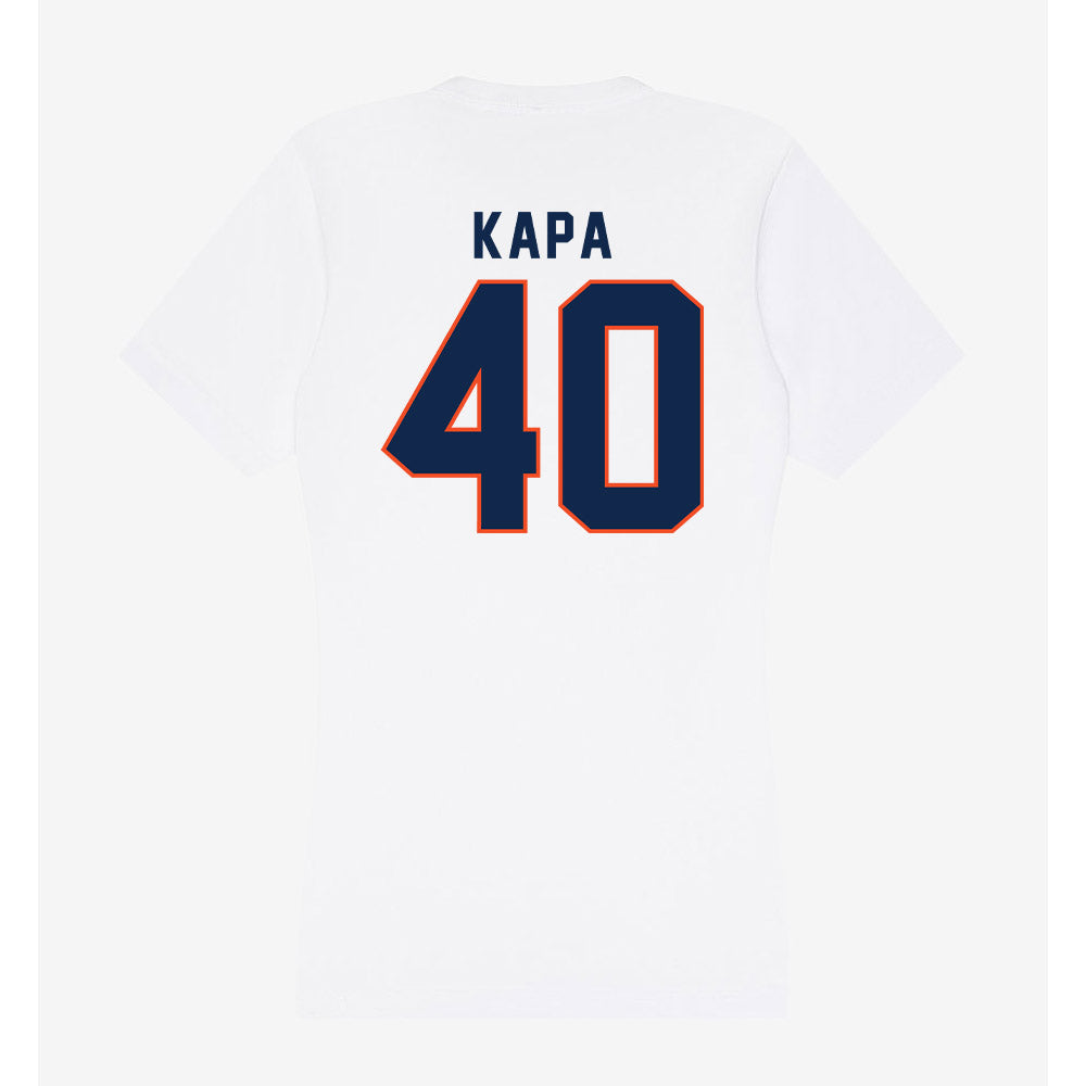 Virginia - NCAA Baseball : Tyler Kapa - Women's V-Neck T-Shirt-1
