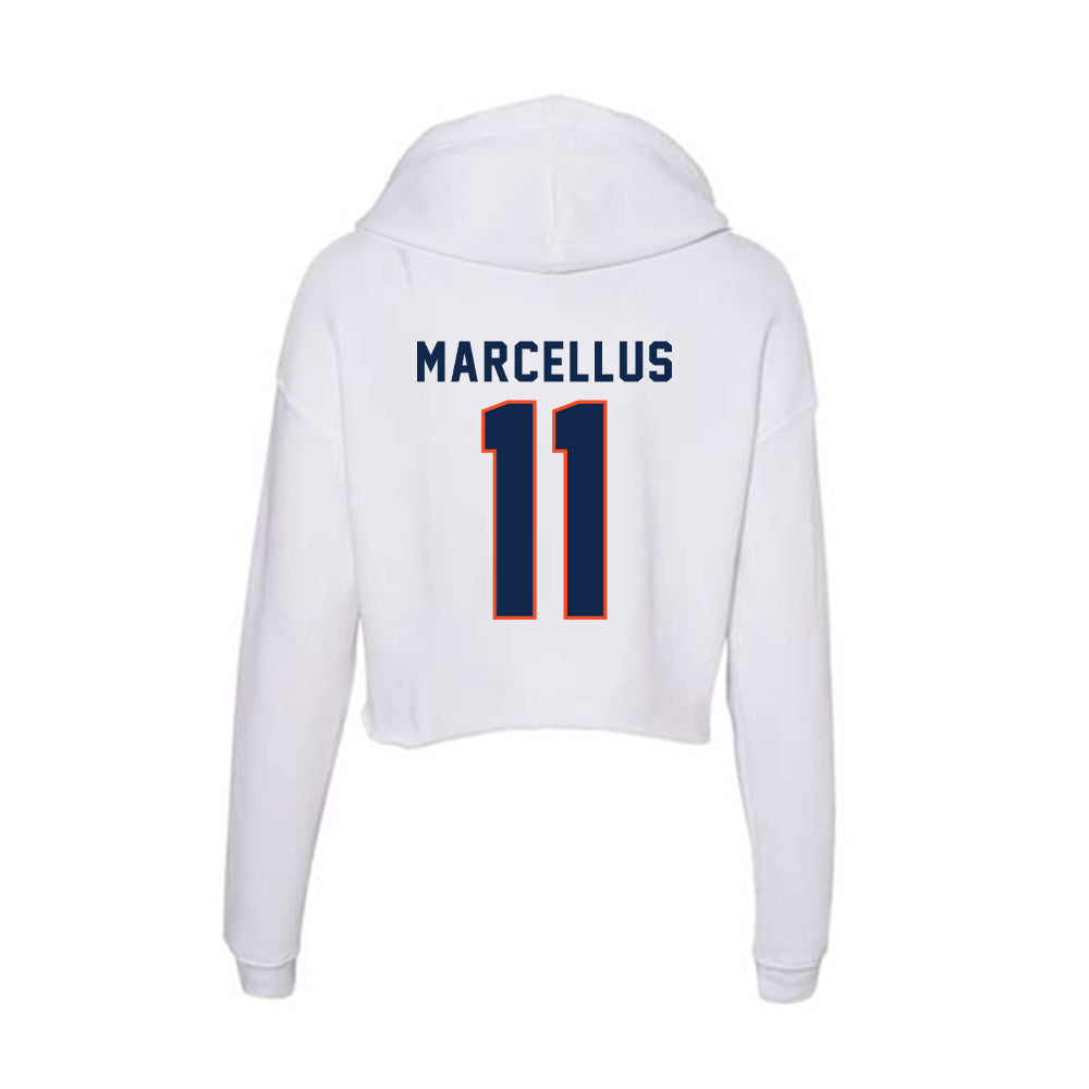 Virginia - NCAA Football : Maddox Marcellus - Women's Crop Fleece Hoodie-1