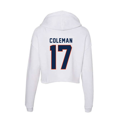 Virginia - NCAA Football : TyLyric Coleman - Women's Crop Fleece Hoodie-1