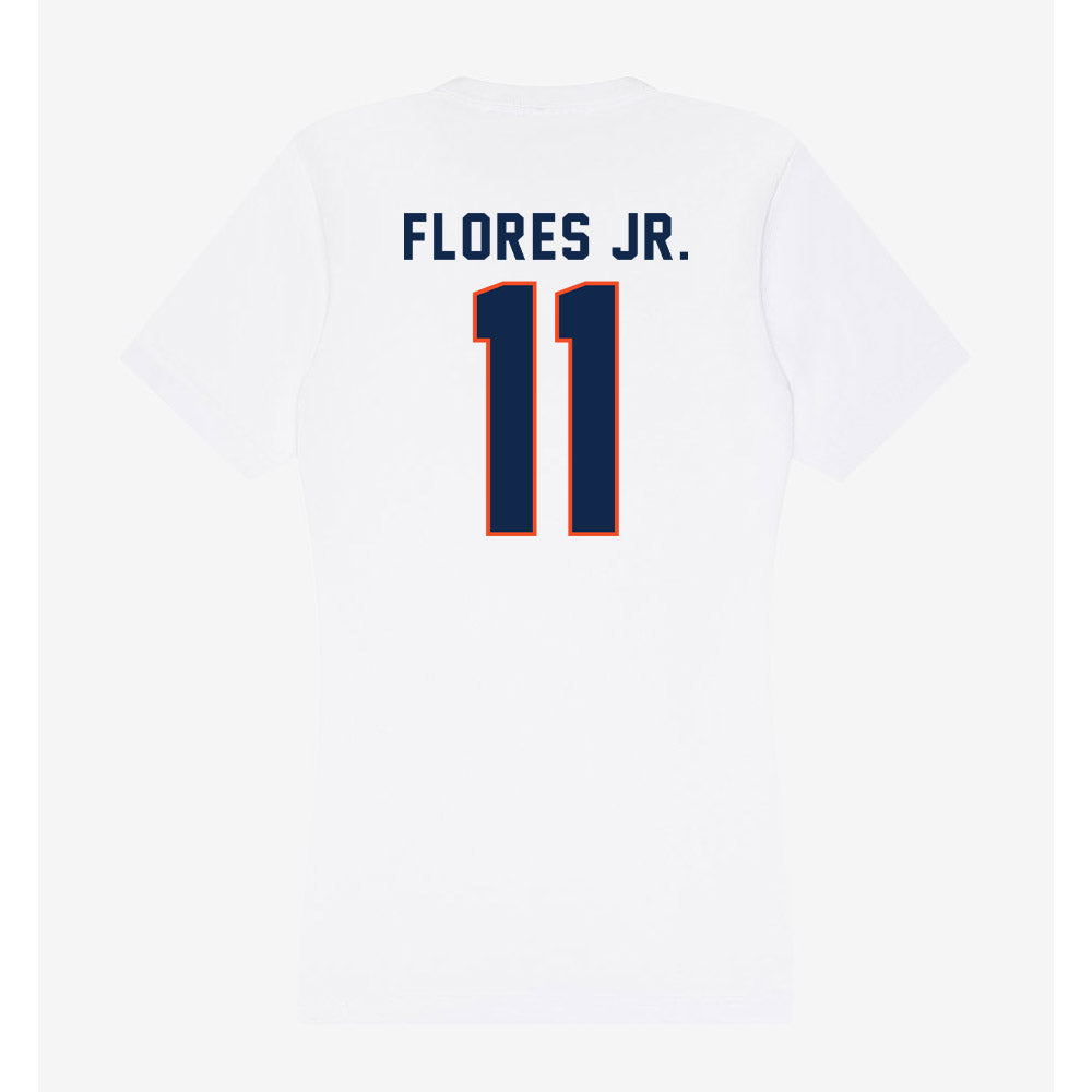 Virginia - NCAA Football : Rico Flores Jr. - Women's V-Neck T-Shirt-1