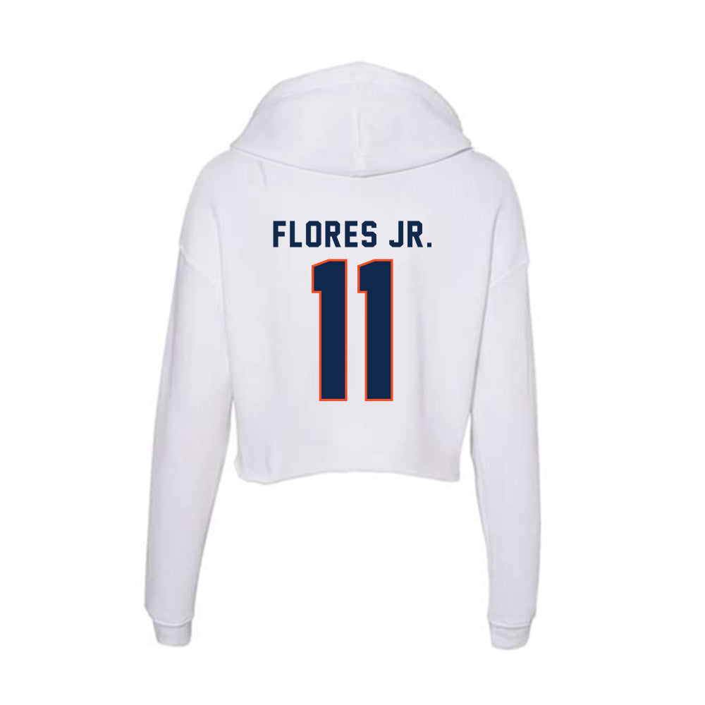 Virginia - NCAA Football : Rico Flores Jr. - Women's Crop Fleece Hoodie-1