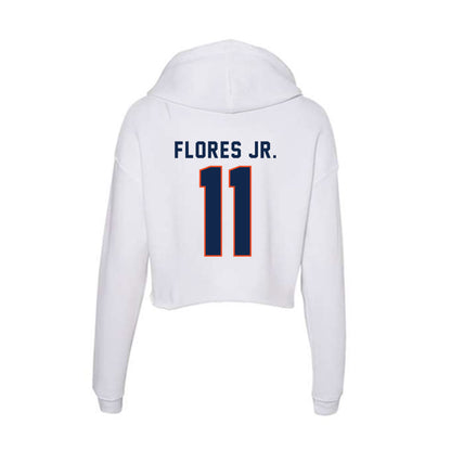 Virginia - NCAA Football : Rico Flores Jr. - Women's Crop Fleece Hoodie-1