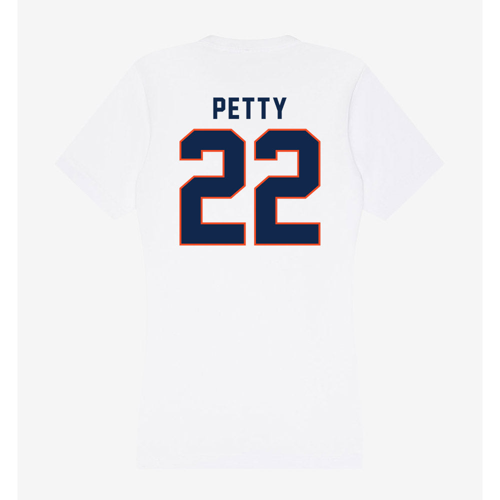 Virginia - NCAA Men's Lacrosse : Elijah Petty - Women's V-Neck T-Shirt-1