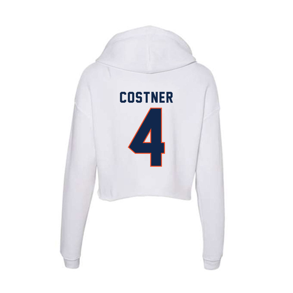 Virginia - NCAA Football : Corey Costner - Women's Crop Fleece Hooded Sweatshirt-1