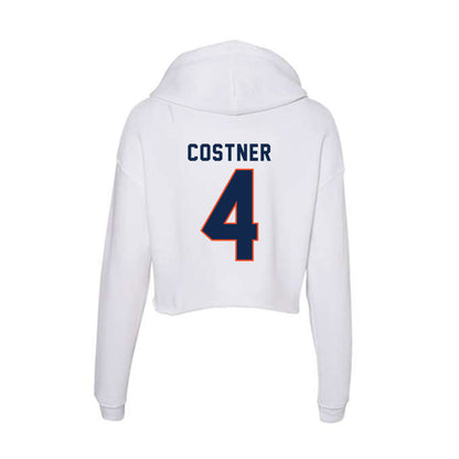 Virginia - NCAA Football : Corey Costner - Women's Crop Fleece Hooded Sweatshirt-1