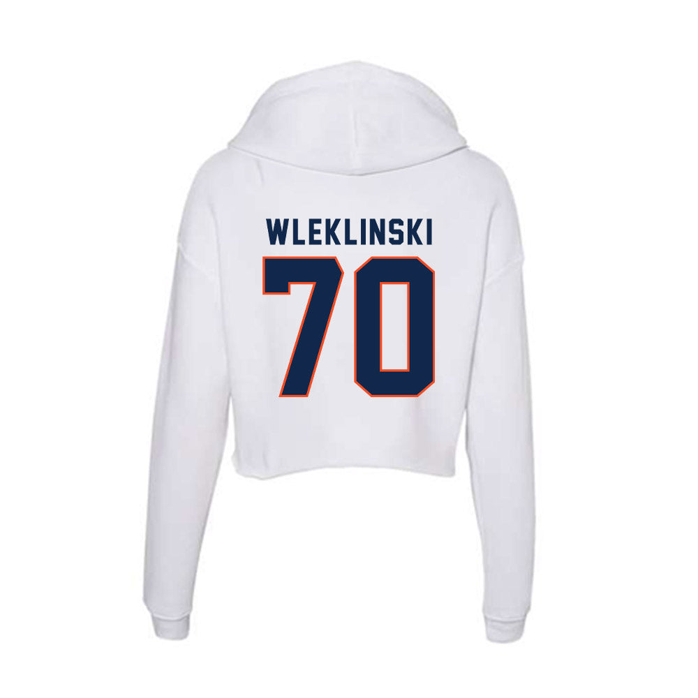 Virginia - NCAA Football : Dane Wleklinski - Women's Crop Fleece Hoodie-1