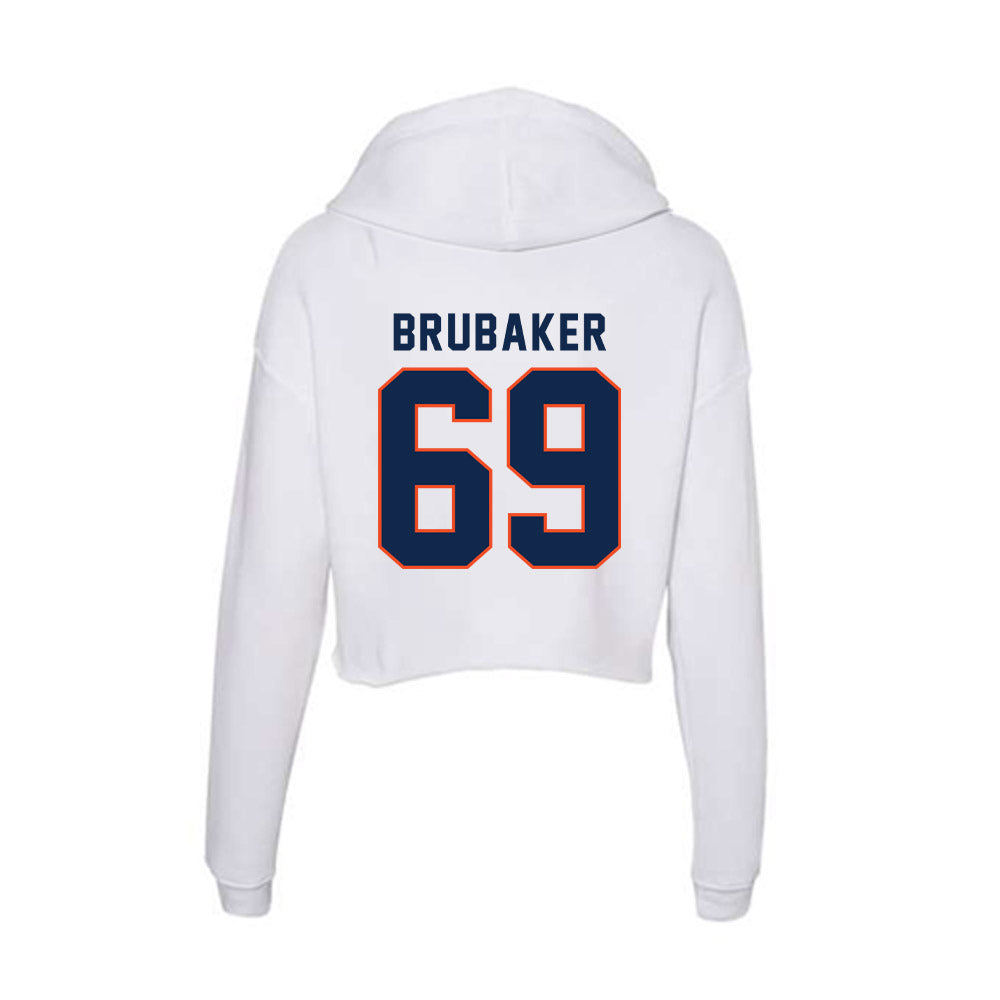 Virginia - NCAA Football : Ryan Brubaker - Women's Crop Fleece Hoodie-1