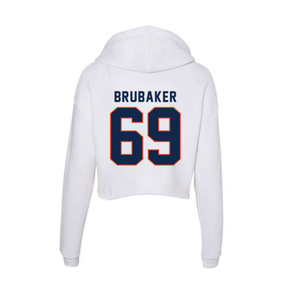 Virginia - NCAA Football : Ryan Brubaker - Women's Crop Fleece Hoodie-1