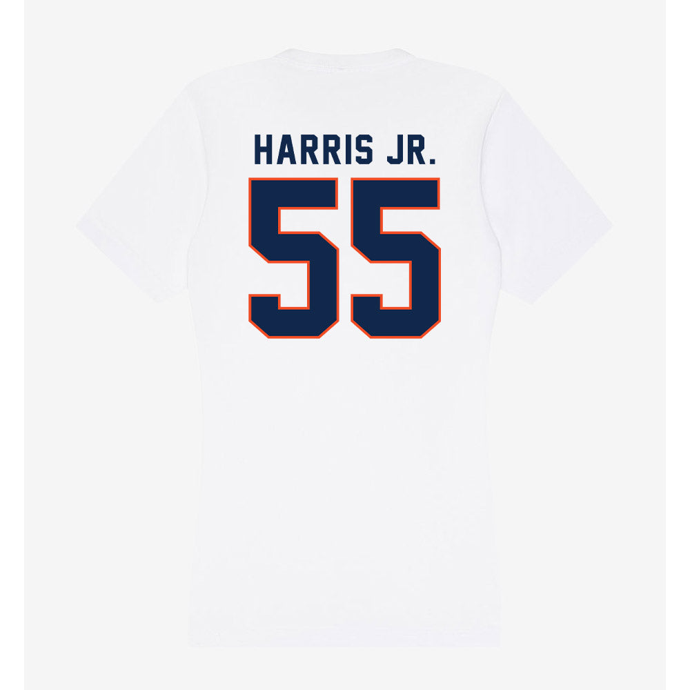 Virginia - NCAA Football : Jim Harris Jr. - Women's V-Neck T-Shirt-1