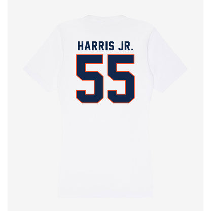 Virginia - NCAA Football : Jim Harris Jr. - Women's V-Neck T-Shirt-1