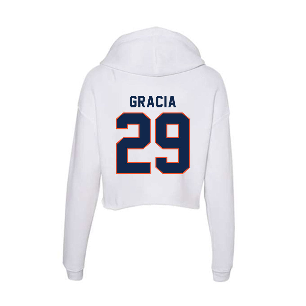 Virginia - NCAA Baseball : AJ Gracia - Women's Crop Fleece Hoodie-1