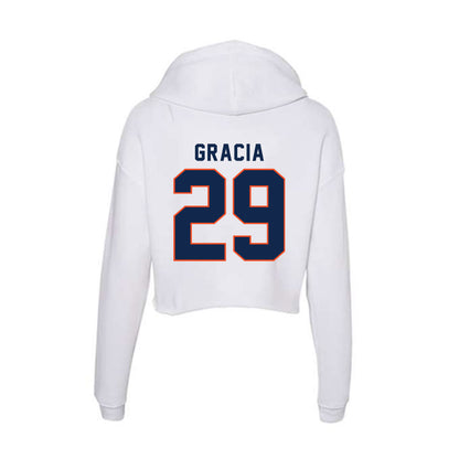 Virginia - NCAA Baseball : AJ Gracia - Women's Crop Fleece Hoodie-1