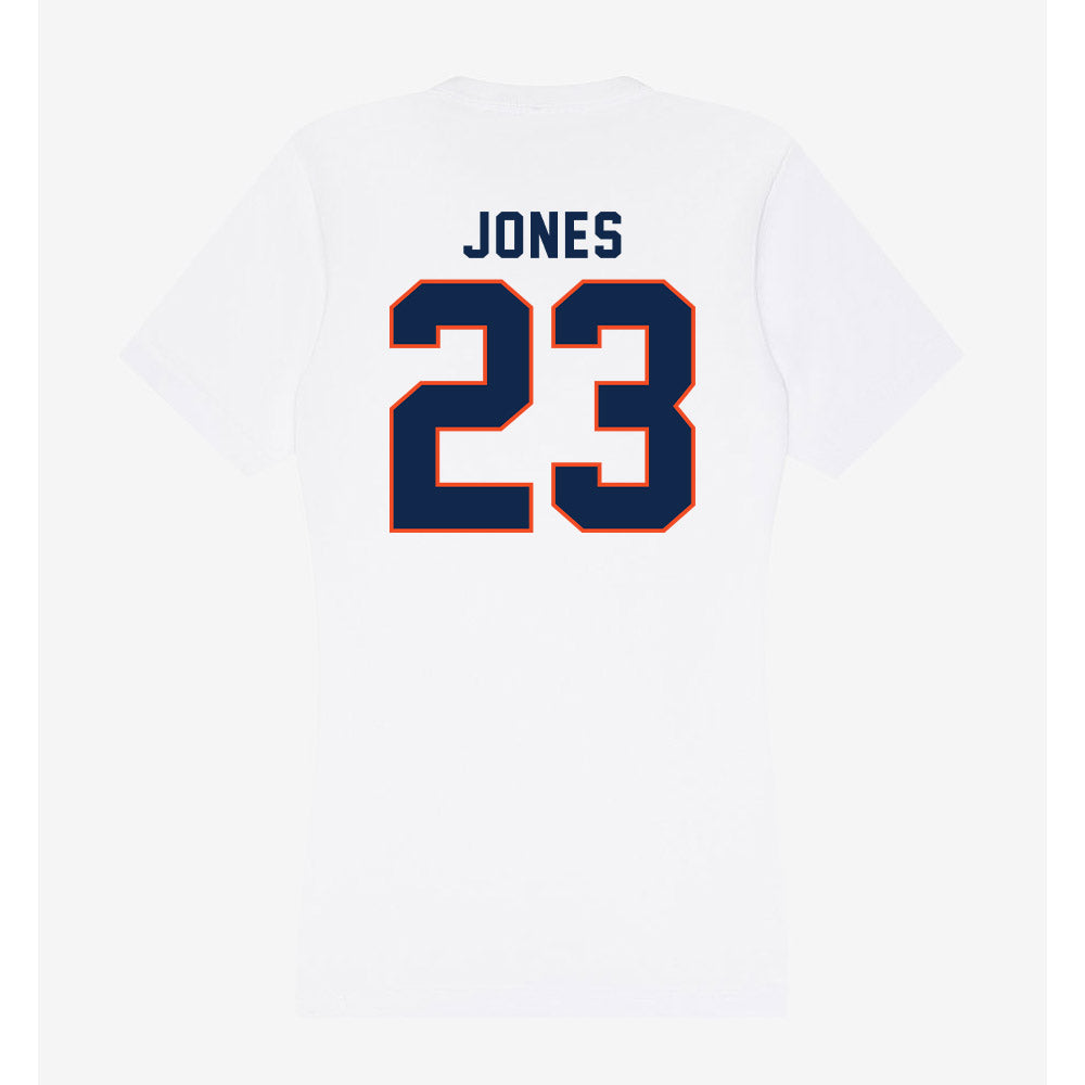 Virginia - NCAA Football : Jaylen Jones - Women's V-Neck T-Shirt-1