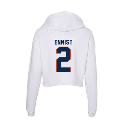Virginia - NCAA Women's Volleyball : Reagan Ennist - Women's Crop Fleece Hoodie-1