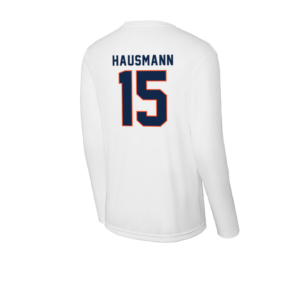 Virginia - NCAA Men's Lacrosse : Hudson Hausmann - Activewear Long Sleeve T-Shirt-1