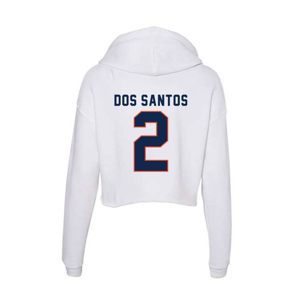 Virginia - NCAA Women's Basketball : Raiane Dos Santos - Women's Crop Fleece Hoodie-1