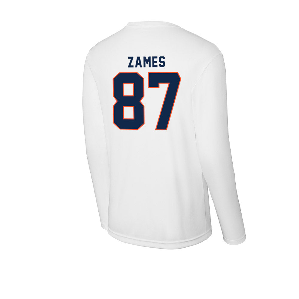 Virginia - NCAA Football : Justin Zames - Activewear Long Sleeve T-Shirt-1
