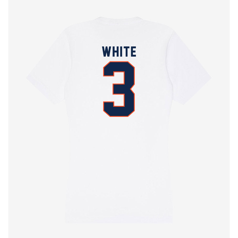 Virginia - NCAA Women's Basketball : Gabrielle White - Women's V-Neck T-Shirt-1