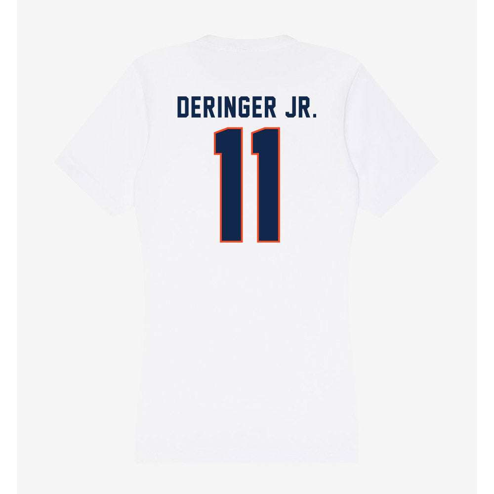 Virginia - NCAA Men's Lacrosse : James Deringer Jr. - Women's V-Neck T-Shirt-1