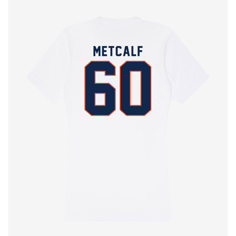 Virginia - NCAA Football : Drake Metcalf - Women's V-Neck T-Shirt-1