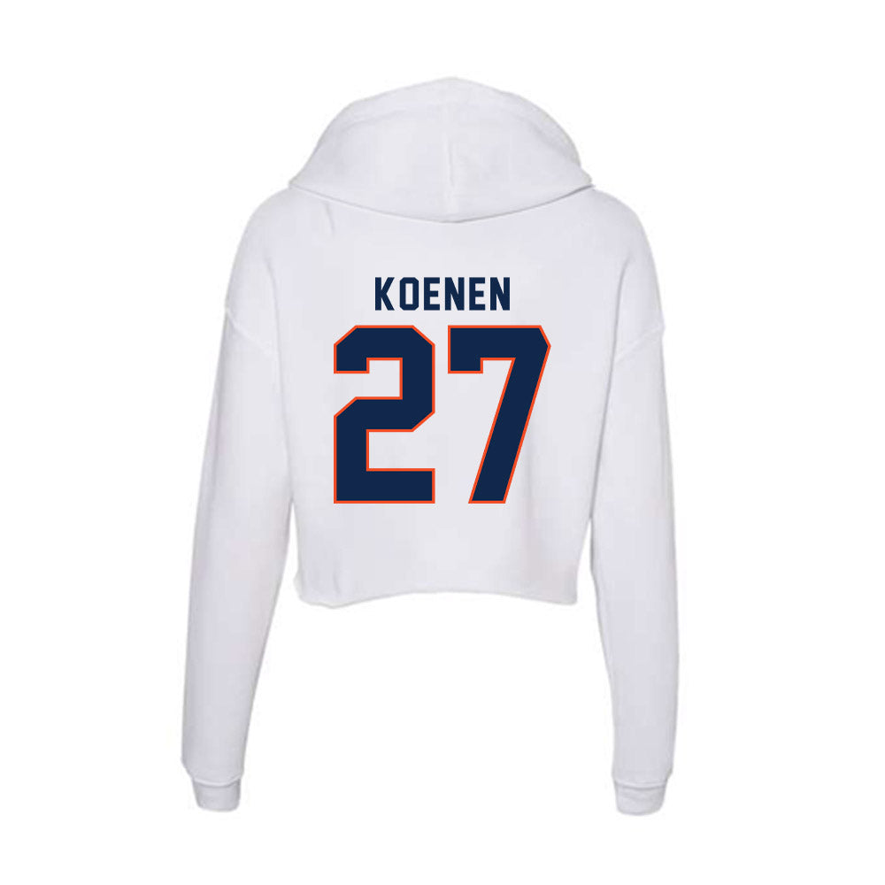 Virginia - NCAA Baseball : Drew Koenen - Women's Crop Fleece Hoodie-1