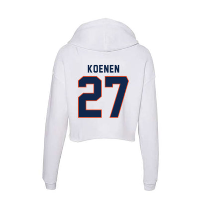 Virginia - NCAA Baseball : Drew Koenen - Women's Crop Fleece Hoodie-1