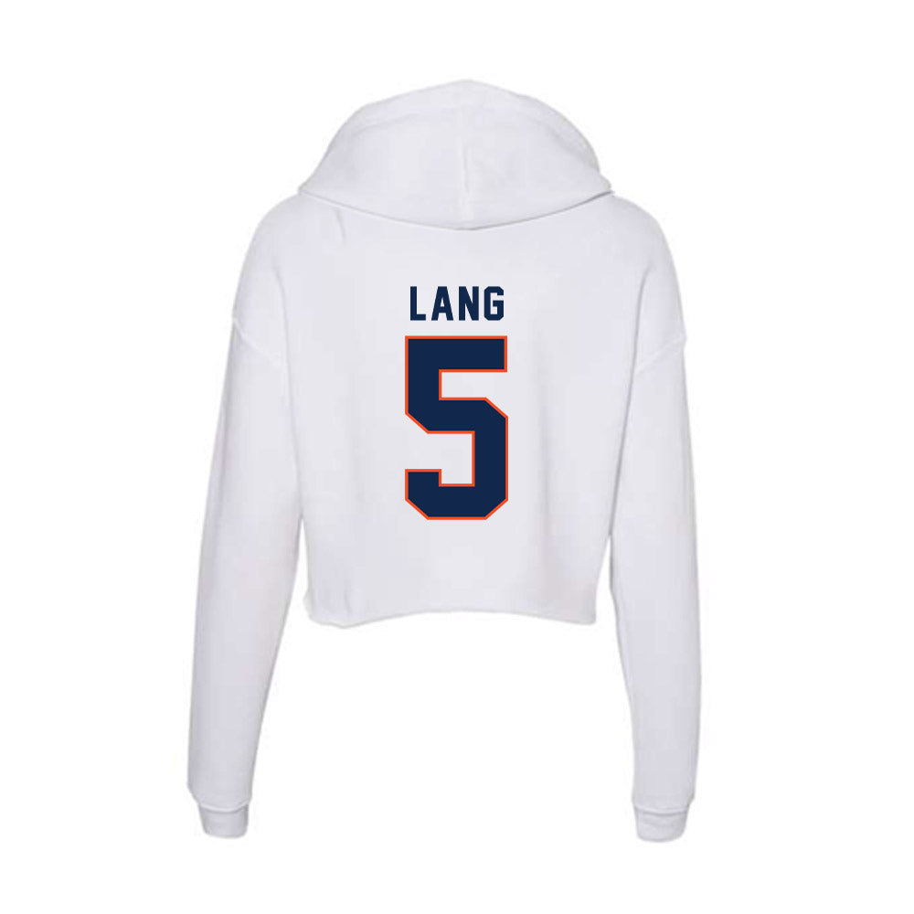 Virginia - NCAA Women's Volleyball : Caroline Lang - Women's Crop Fleece Hoodie-1