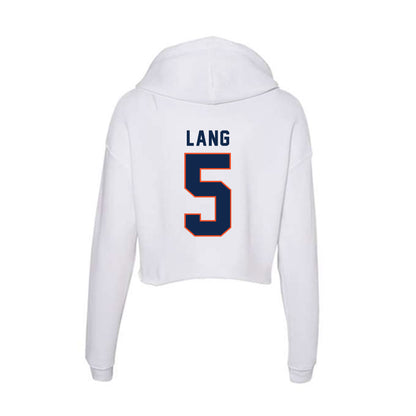 Virginia - NCAA Women's Volleyball : Caroline Lang - Women's Crop Fleece Hoodie-1