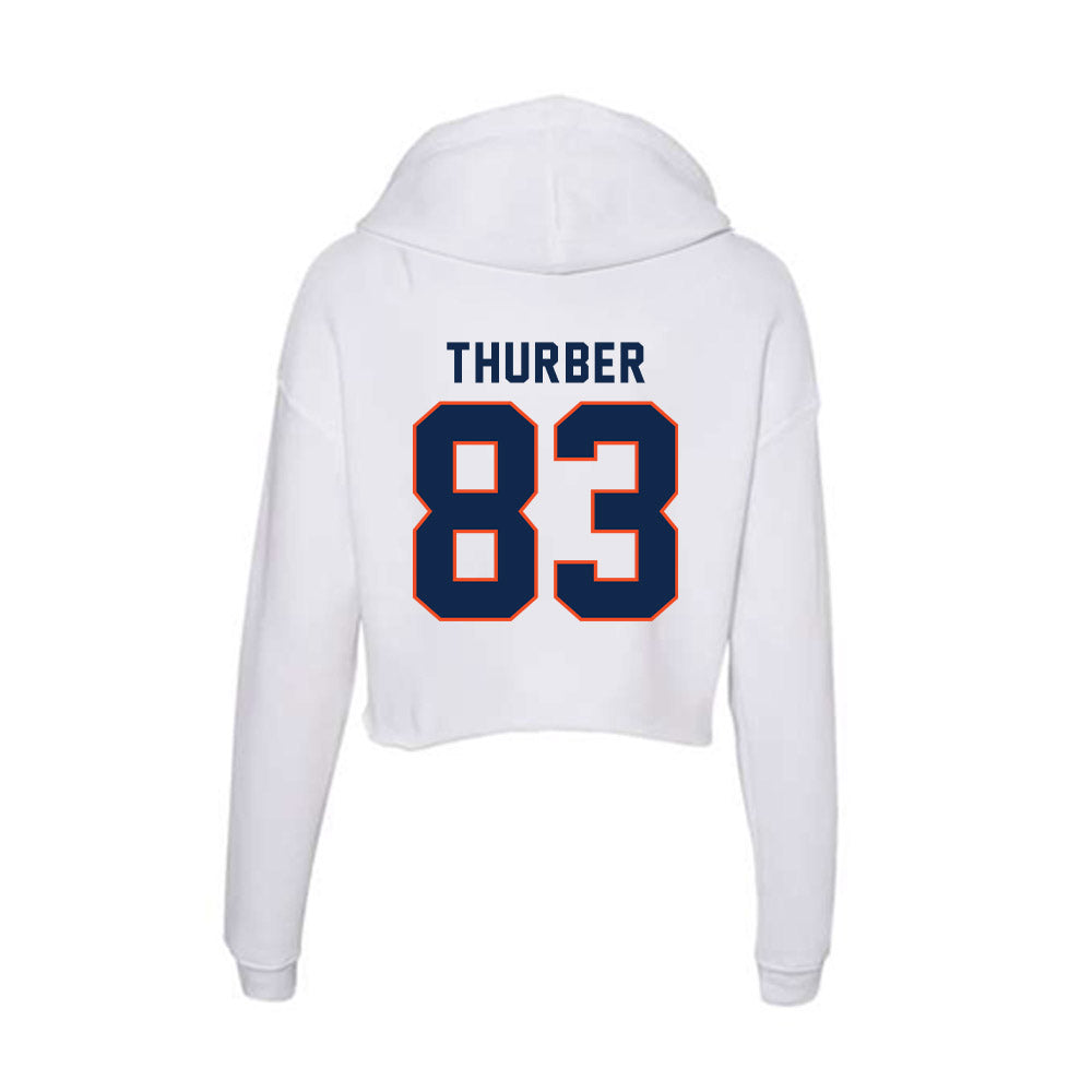 Virginia - NCAA Football : Willem Thurber - Women's Crop Fleece Hoodie-1