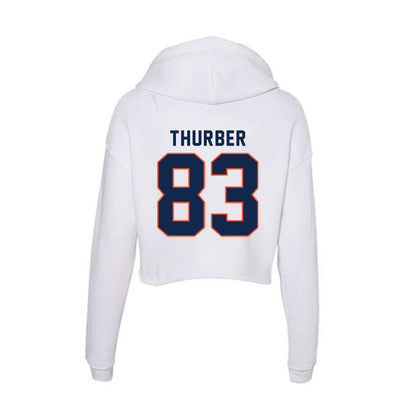 Virginia - NCAA Football : Willem Thurber - Women's Crop Fleece Hoodie-1