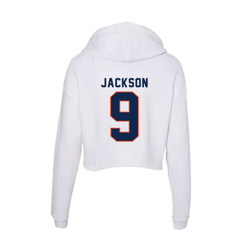 Virginia - NCAA Football : Jermarian Jackson - Women's Crop Fleece Hoodie-1