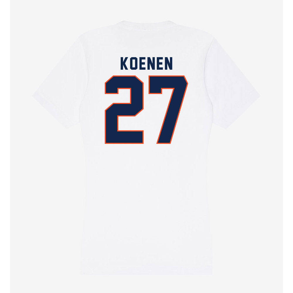 Virginia - NCAA Baseball : Drew Koenen - Women's V-Neck T-Shirt-1