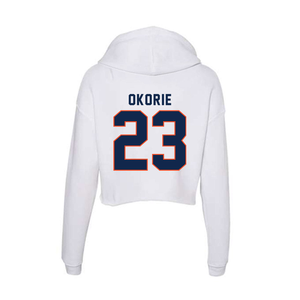 Virginia - NCAA Men's Soccer : David Okorie - Women's Crop Fleece Hoodie-1
