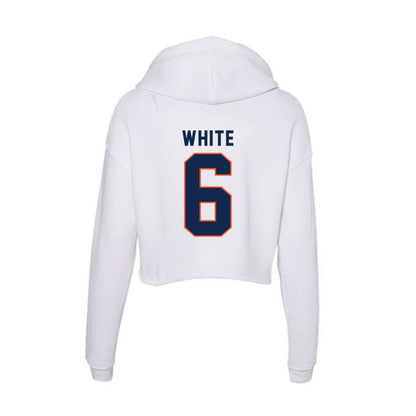 Virginia - NCAA Men's Basketball : Jacari White - Women's Crop Fleece Hoodie-1