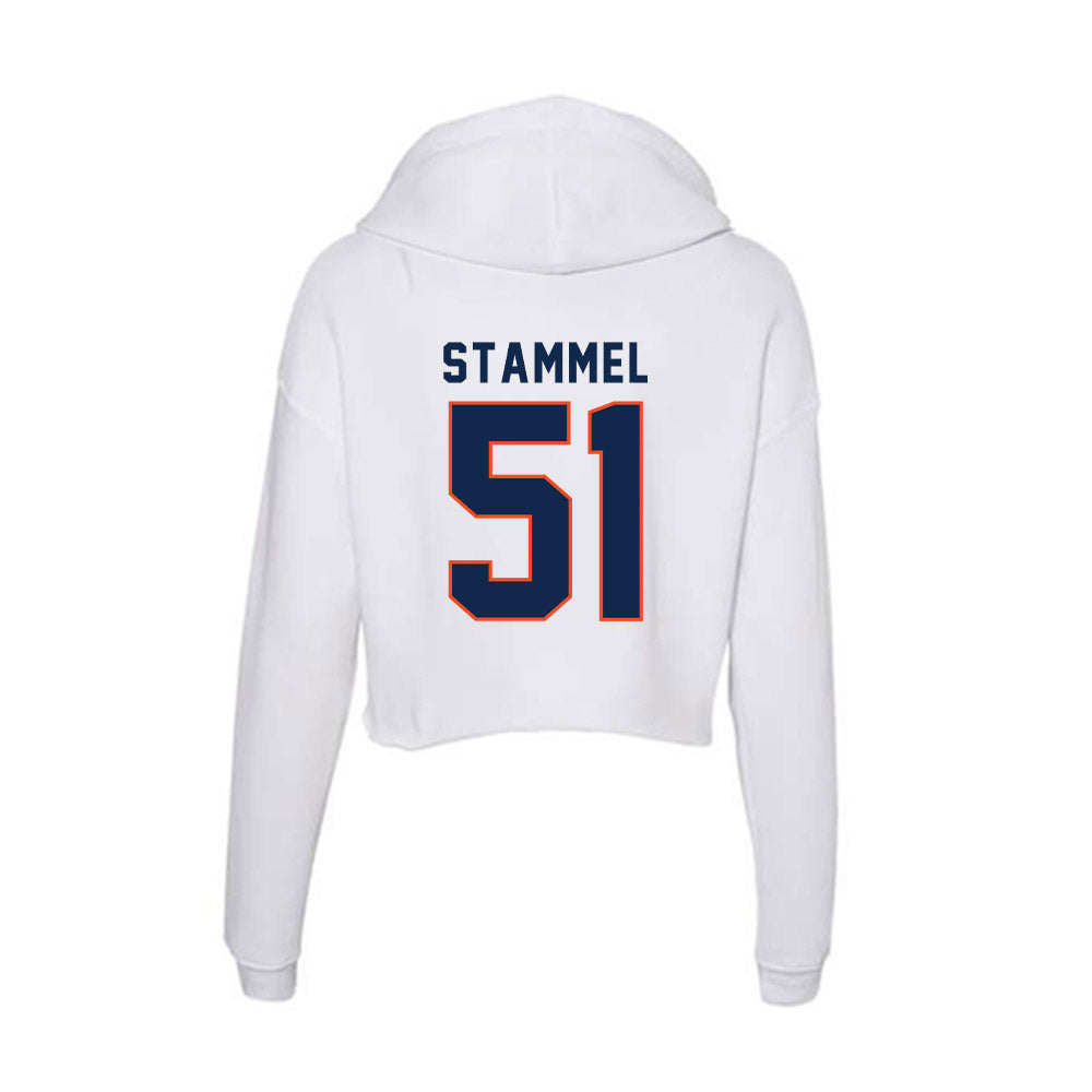 Virginia - NCAA Baseball : Max Stammel - Women's Crop Fleece Hoodie-1