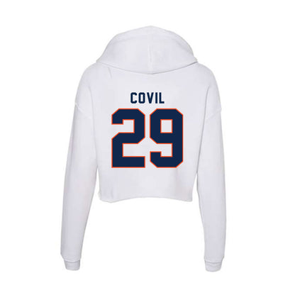 Virginia - NCAA Football : Jayden Covil - Women's Crop Fleece Hoodie-1