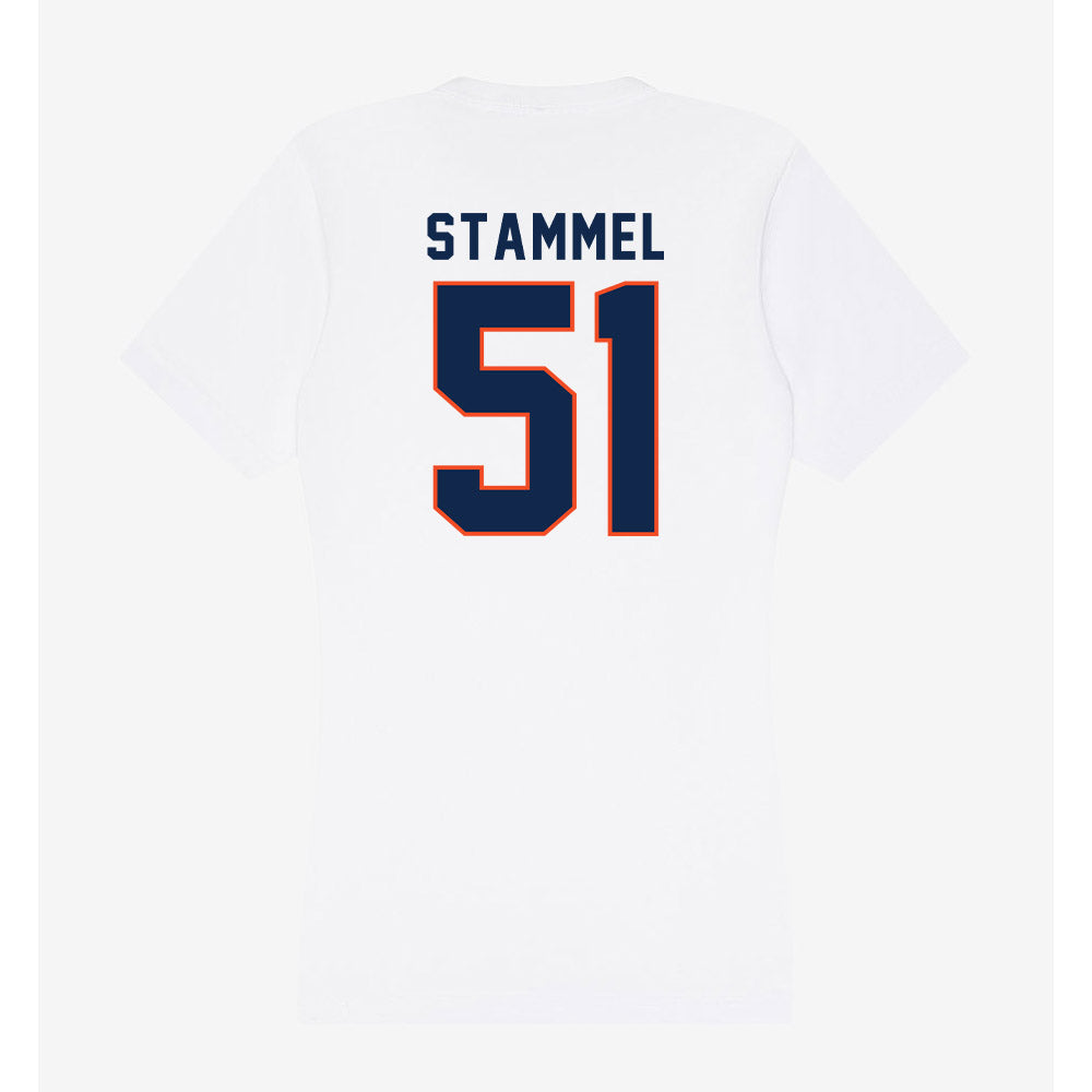 Virginia - NCAA Baseball : Max Stammel - Women's V-Neck T-Shirt-1