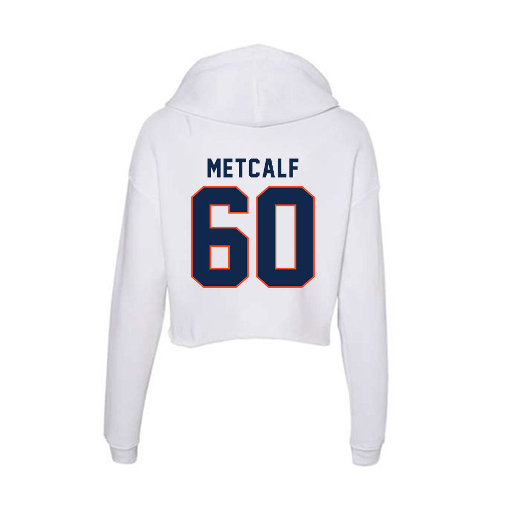 Virginia - NCAA Football : Drake Metcalf - Women's Crop Fleece Hoodie-1