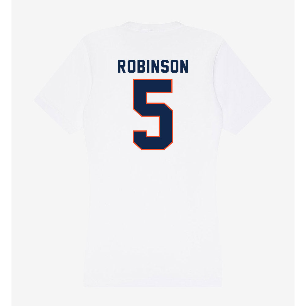 Virginia - NCAA Football : Kam Robinson - Women's V-Neck T-Shirt-1