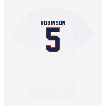 Virginia - NCAA Football : Kam Robinson - Women's V-Neck T-Shirt-1