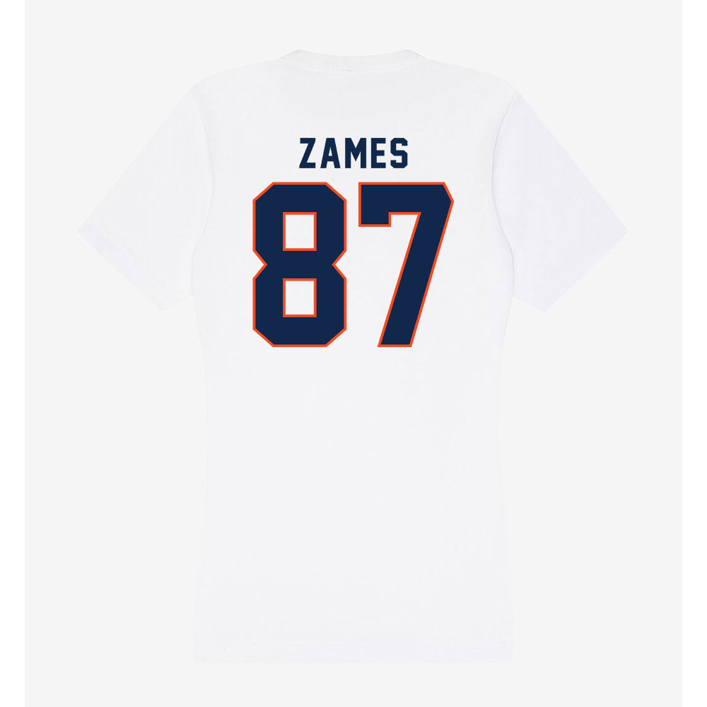 Virginia - NCAA Football : Justin Zames - Women's V-Neck T-Shirt-1