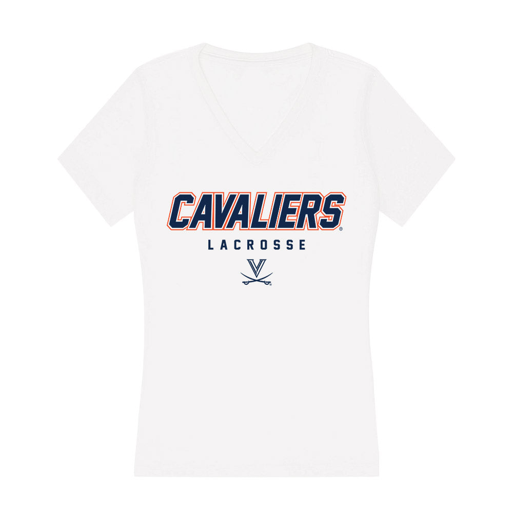 Virginia - NCAA Women's Lacrosse : Delaney Poindexter - Women's V-Neck T-Shirt-0