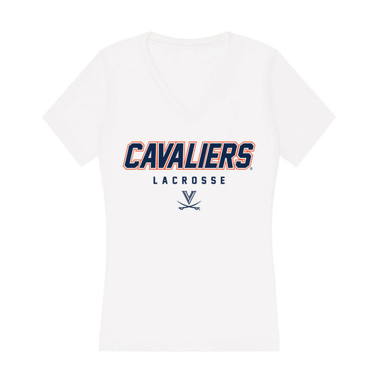 Virginia - NCAA Women's Lacrosse : Delaney Poindexter - Women's V-Neck T-Shirt-0