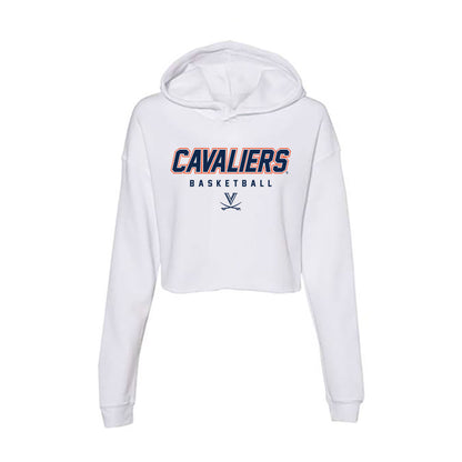 Virginia - NCAA Men's Basketball : Jurian Dixon - Women's Crop Fleece Hooded Sweatshirt-0