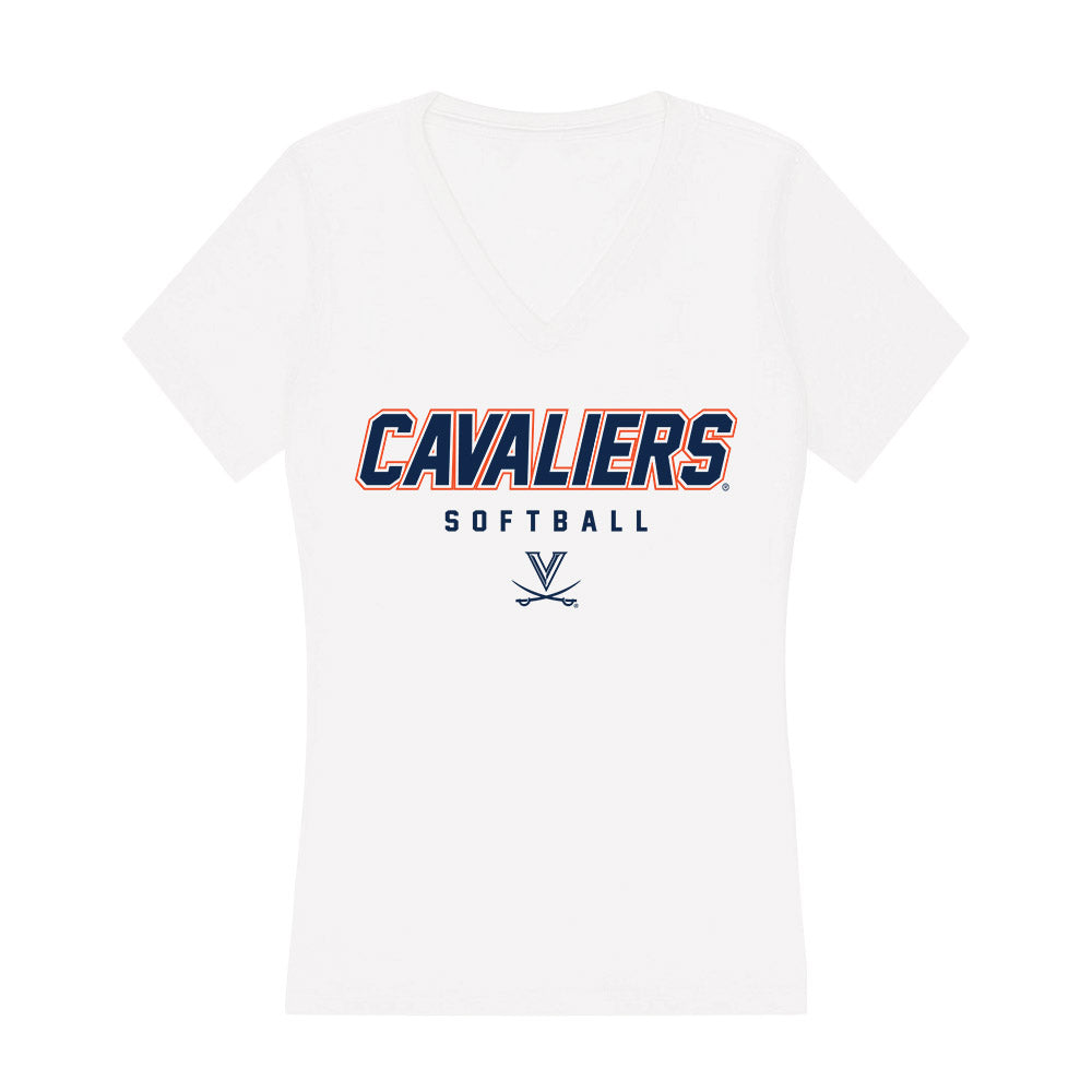 Virginia - NCAA Softball : Bella Cabral - Women's V-Neck T-Shirt-0