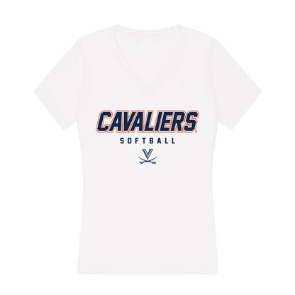 Virginia - NCAA Softball : Bella Cabral - Women's V-Neck T-Shirt-0